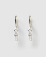 Izoa Carissa Huggie Earrings Silver