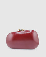 Izoa Daisy Clutch Dark Red