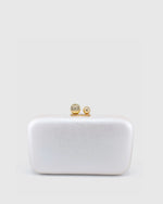Izoa Emma Clutch Pearl White