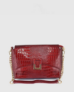 Izoa Valencia Handbag in Burgundy