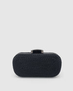 Izoa Helen Rope Detail Clutch in Black
