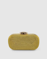 Izoa Helen Rope Detail Clutch in Gold