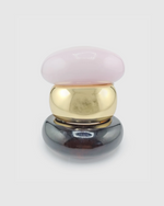 Izoa Resin Chunky Bangle Set Pink/Brown