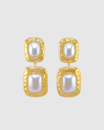 Izoa Hadley Drop Stud Earring Pearl