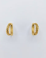 Izoa Deux Hoop Earrings Gold