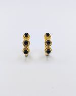 Izoa Leni Crystal Huggie Earrings