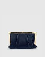 Izoa Gia Pleated Clutch Black