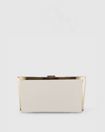 Izoa Amanda Clutch White Gold