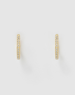 Izoa Rae Small Huggie Earrings Gold