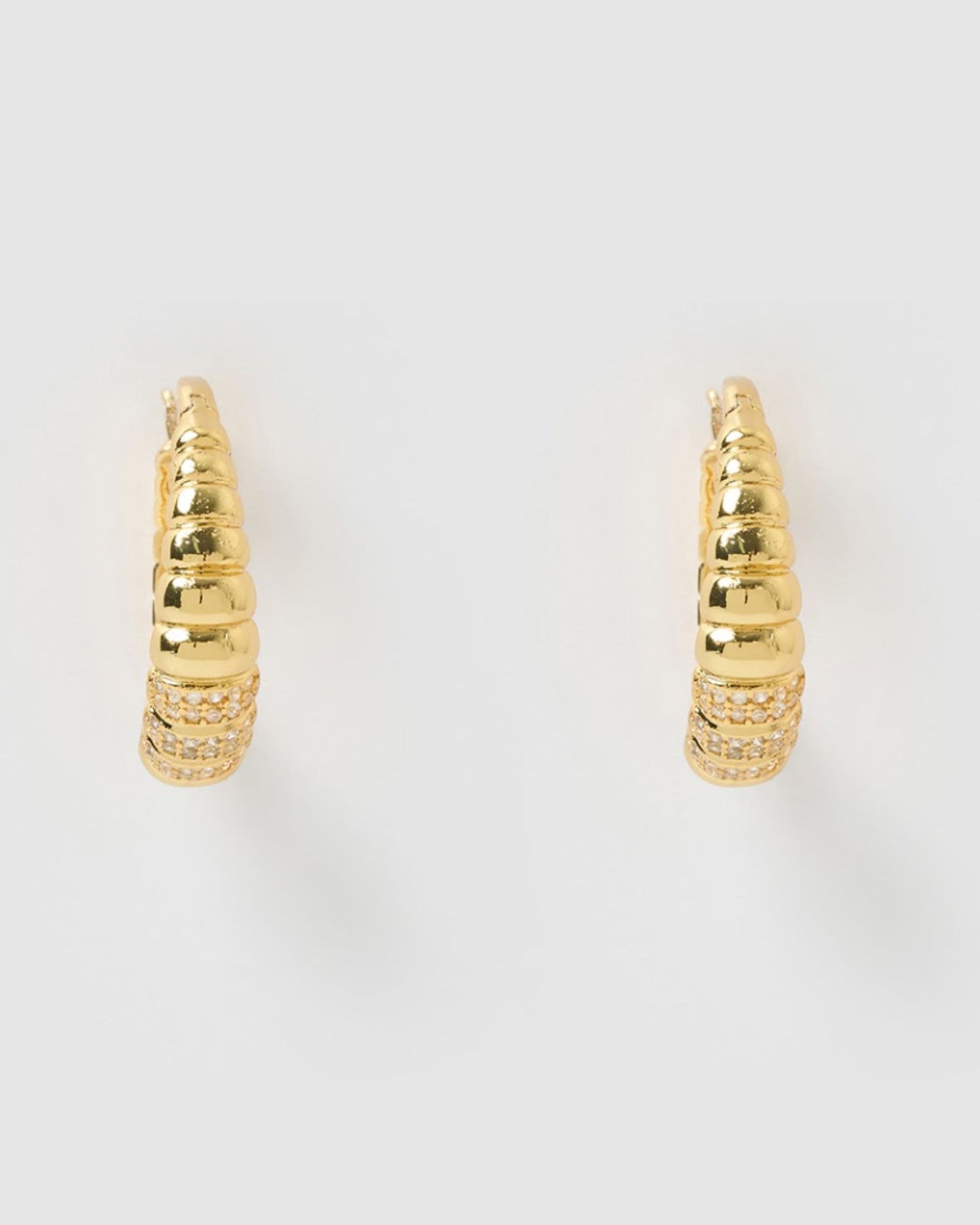Izoa Abigail Hoop Earrings Gold (Free Gift)