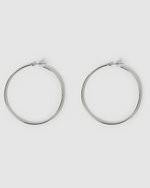 Izoa Alessia Hoop Earrings Silver