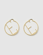 Izoa Alphabet Letter E Hoop Earrings