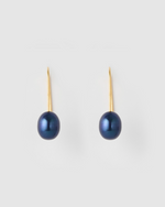 Izoa Daphne Earrings Navy Pearl