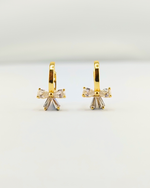Izoa Small Bow Huggie Earrings