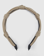 Izoa Natalie Pearl Headband Beige