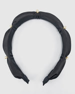 Izoa Sienna Pearl Headband Black