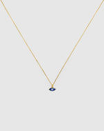 Izoa Solana Eye Necklace Gold Blue