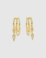 Izoa Halona Trio Huggie Stud Earring Gold