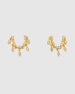 Izoa Stevie Double Stud Earring Gold