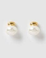 Izoa Inka Earrings Gold Pearl