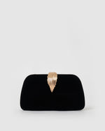 Izoa Rebecca Clutch Black Velvet
