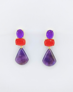Izoa Lirae Earrings Purple Red