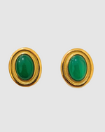 Izoa Lola Stud Earring Green
