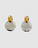 Izoa Lunora Stud Earrings Mix Metal