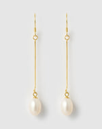 Izoa Petra Drop Hook Earrings Gold