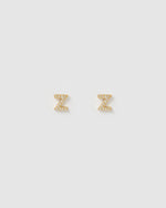 Izoa Alphabet Mini Letter Z Stud Earrings Gold