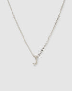 Izoa Kids Alphabet Letter J Necklace Sterling Silver