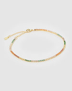 Izoa Daisy Anklet Gold Multi