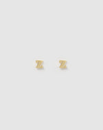 Izoa Little Letter Z Stud Earrings Gold