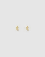 Izoa Little Letter T Stud Earrings Gold