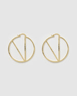 Izoa Alphabet Letter V Hoop Earrings