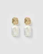 Izoa Prudence Earrings Gold Pearl