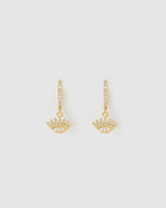 Izoa Kyden Huggie Earrings Gold