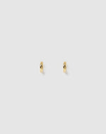 Izoa Midnight Mini Hoop Earrings Gold