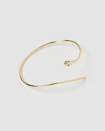 Izoa Serpent Green Eye Cuff Gold