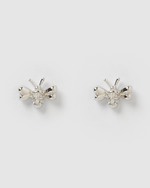 Izoa Bumble Stud Earrings Silver