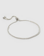 Izoa Silver Crystal Tennis Bracelet