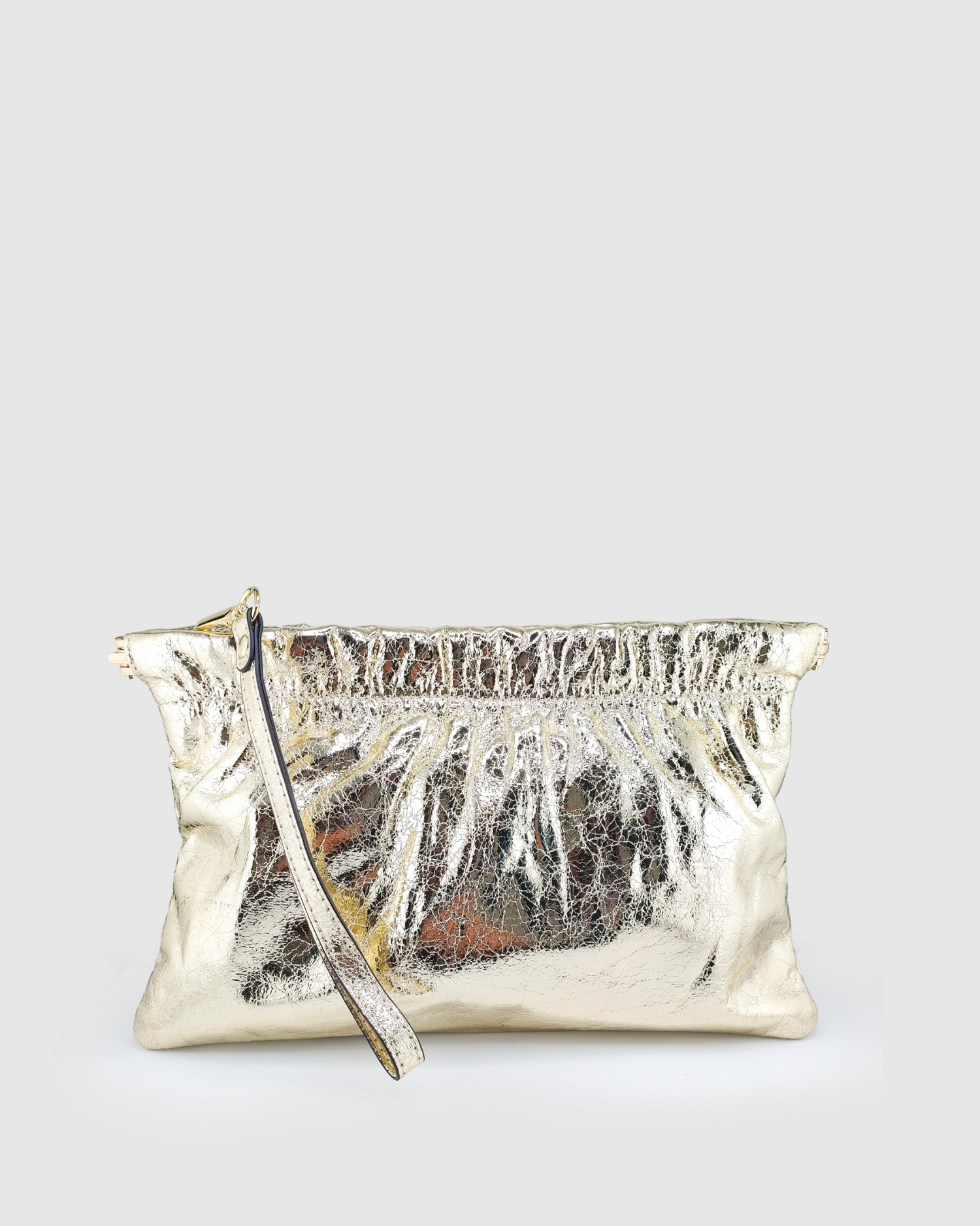Izoa Leona Clutch in Gold