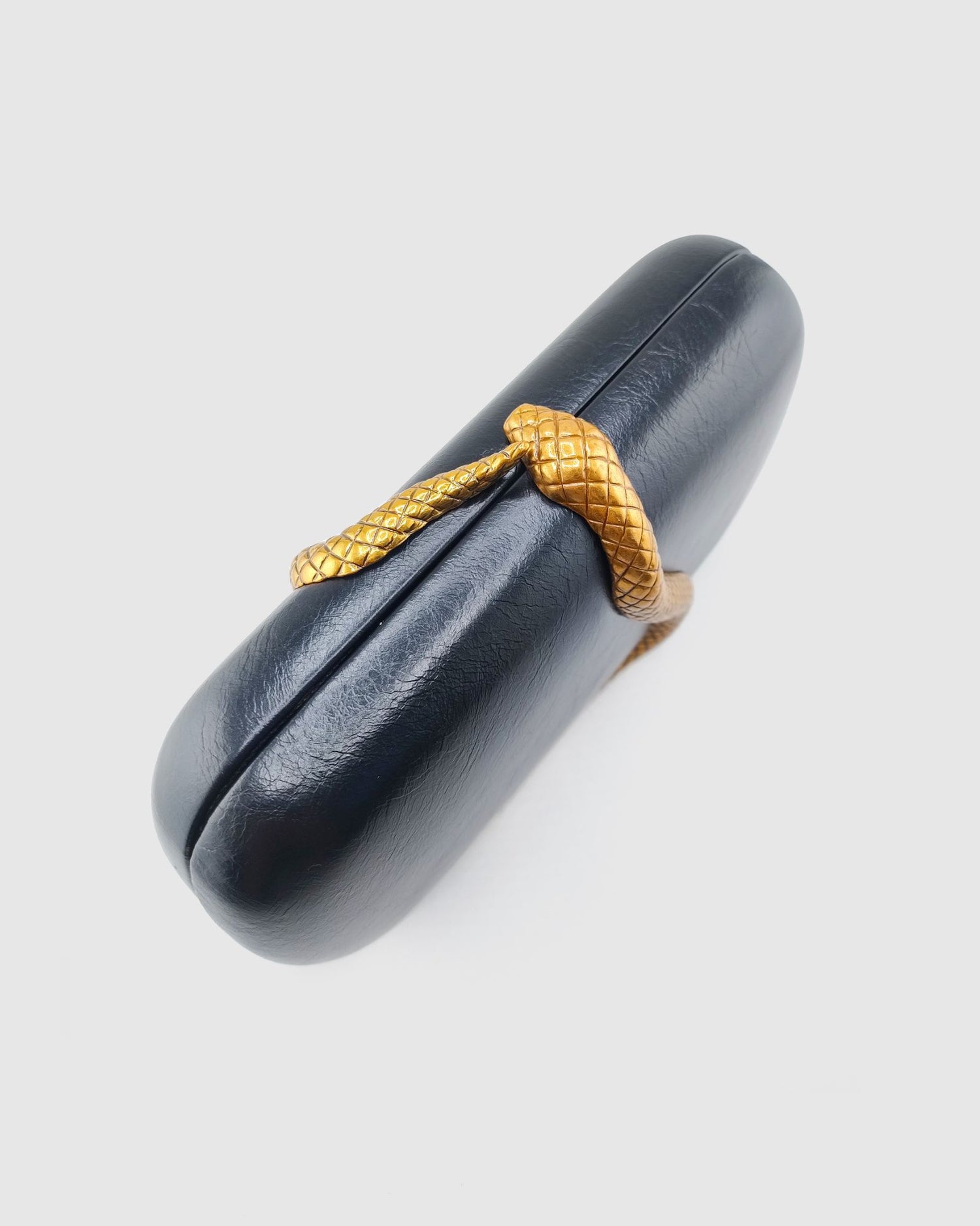 Izoa Gigi Snake Clutch Black