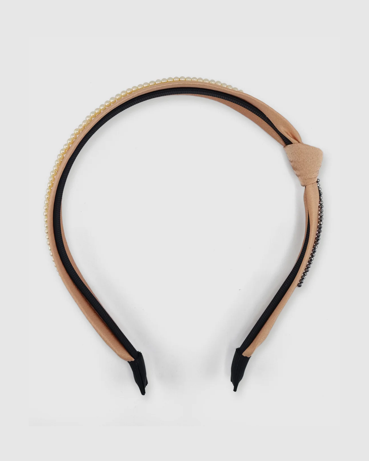 Izoa Harlow Pearl Headband Peach