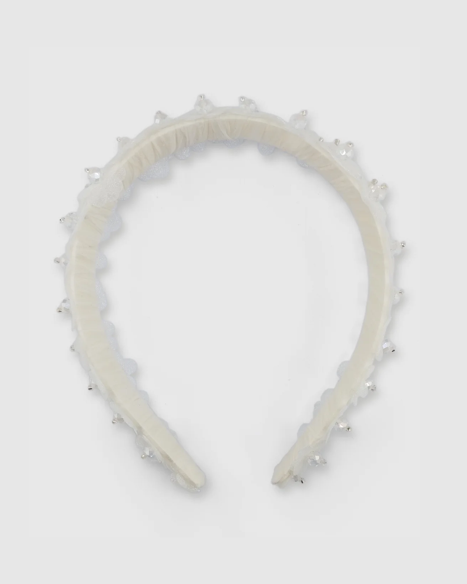 Izoa Rosalie Floral Headband White