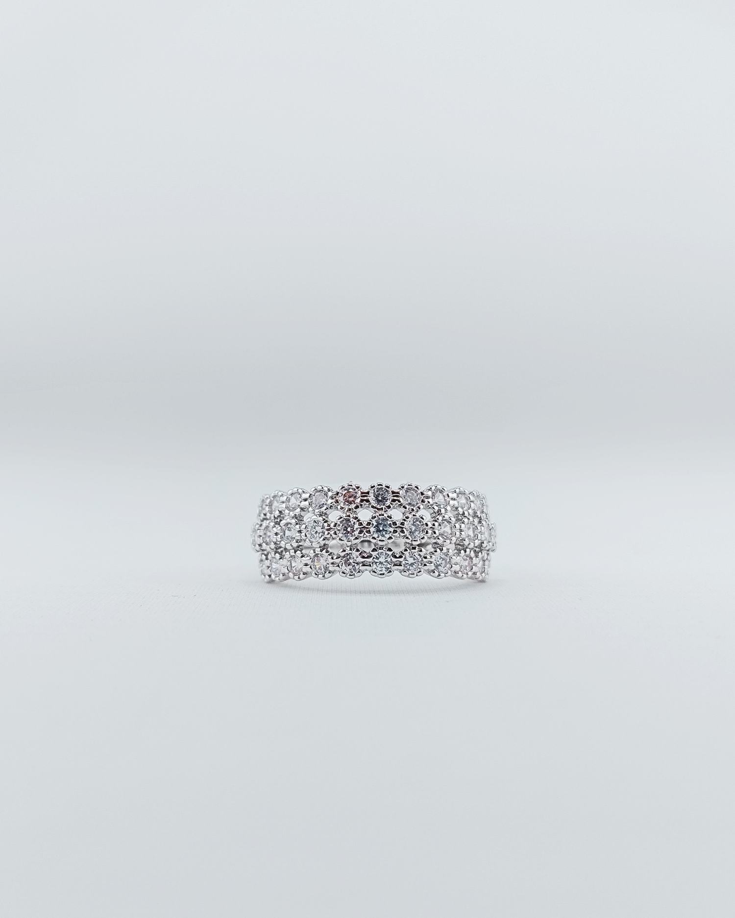 Izoa Florence Ring Silver Clear