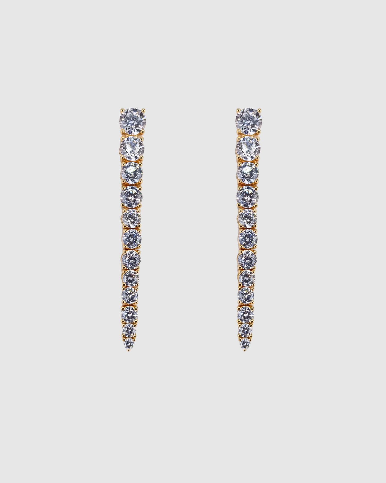 Izoa Josephine Cubic Zirconia Earrings Gold