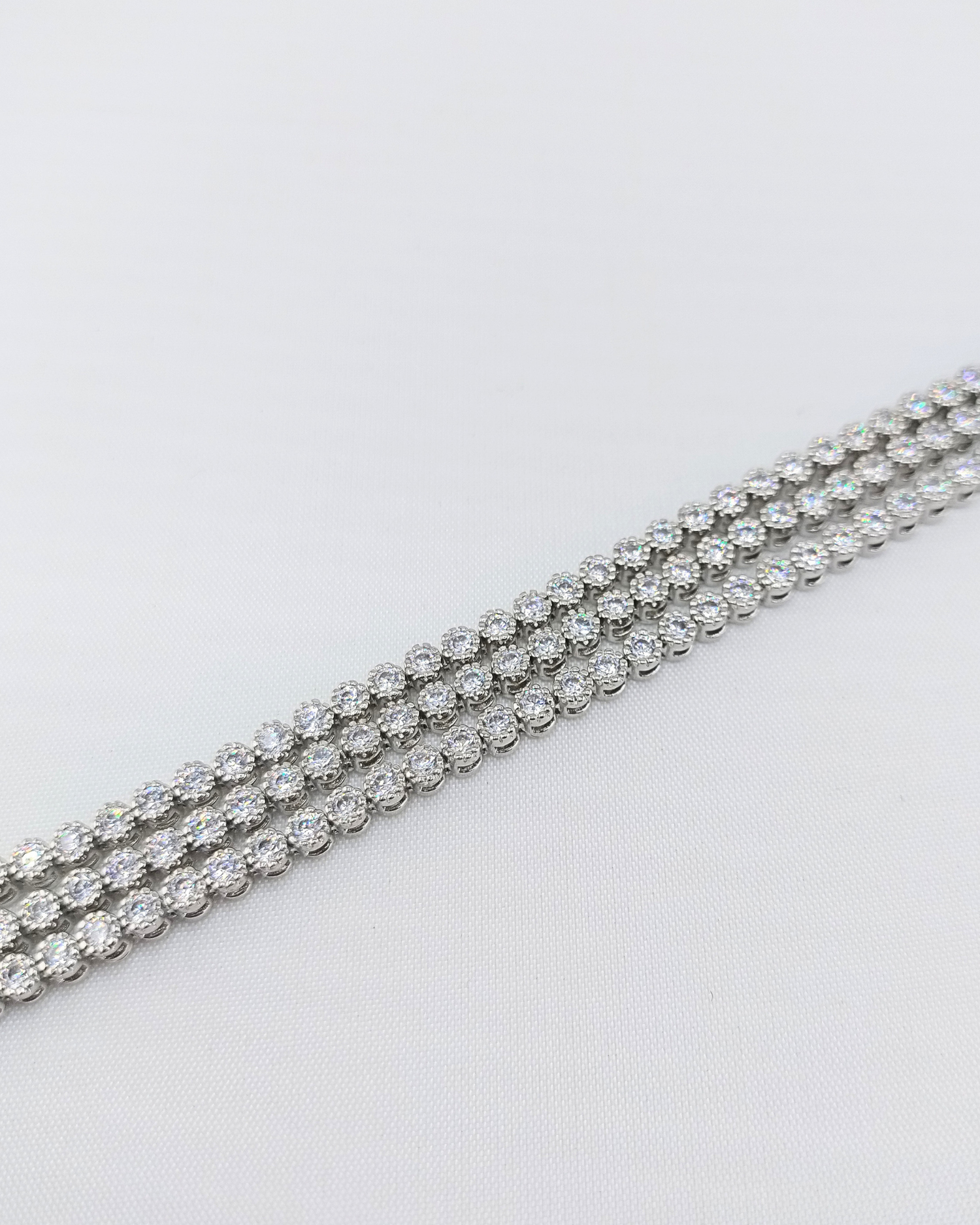 Izoa Florence Tennis Bracelet Silver