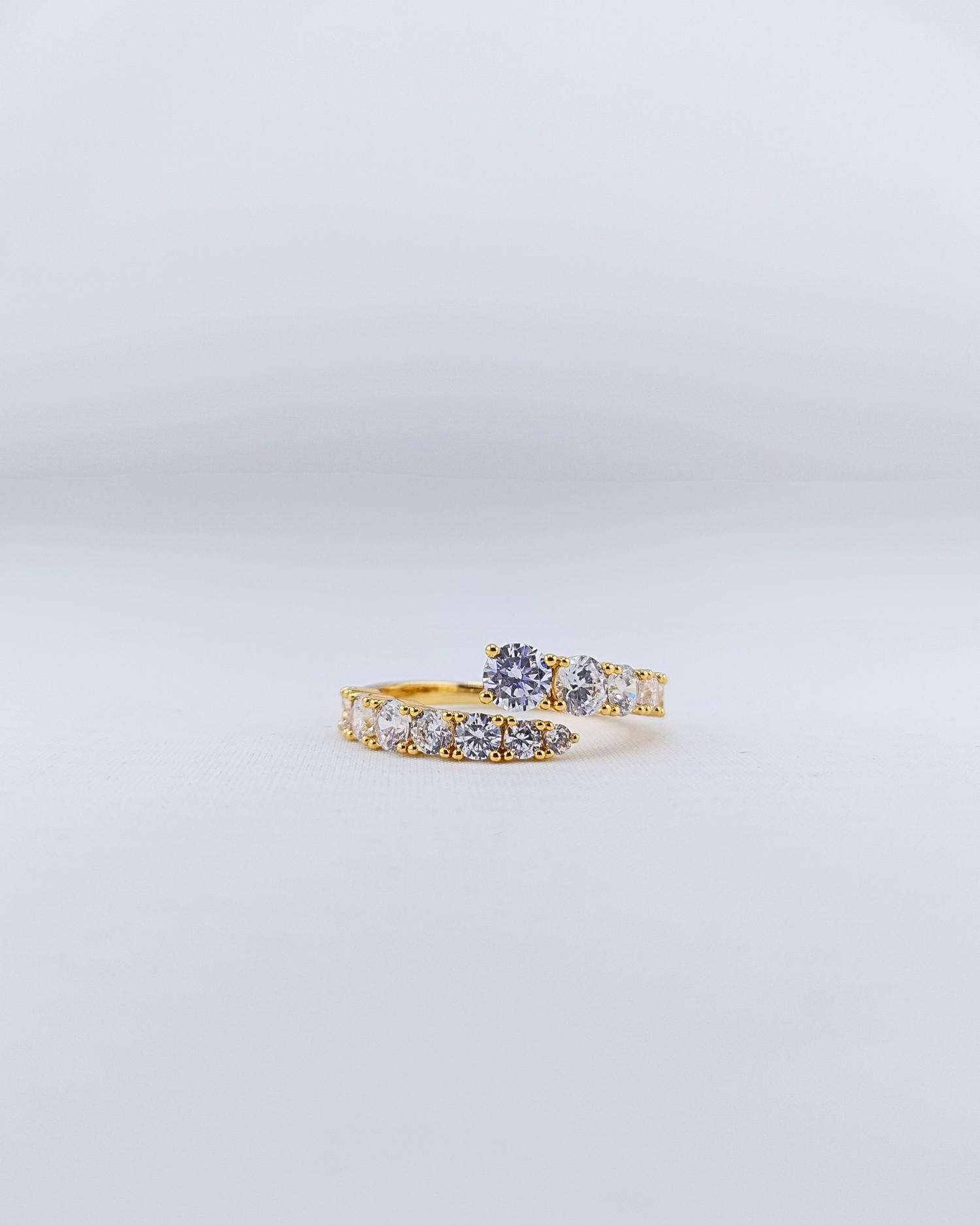 Izoa Josephine Ring Gold Clear