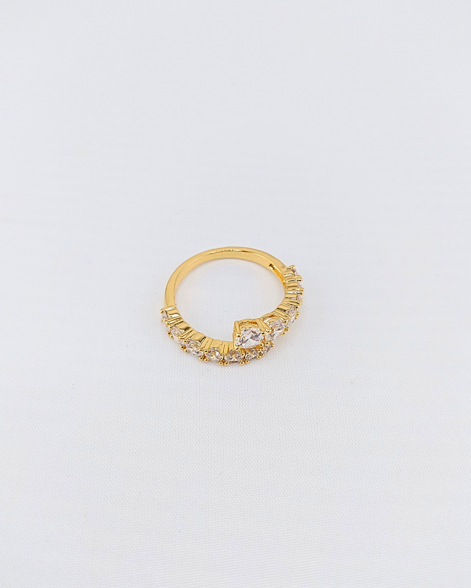 Izoa Josephine Ring Gold Clear